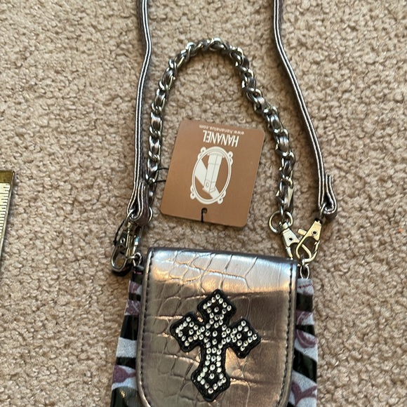 Hananel Crossbody Bag Cellphone Cig Case NWT Wrist hand strap - Picture 6 of 10